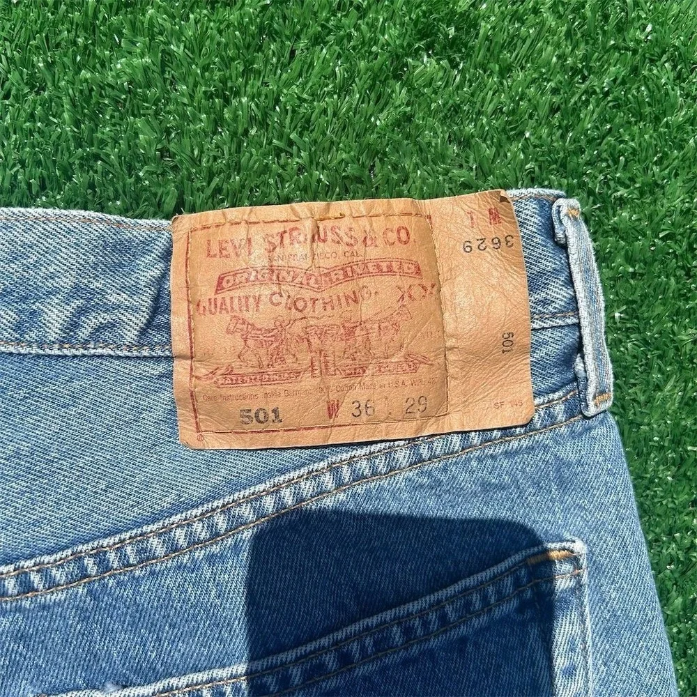 Vintage‎ Levi's 501 Men's Blue Straight Jeans Size 33x25 Made in USA